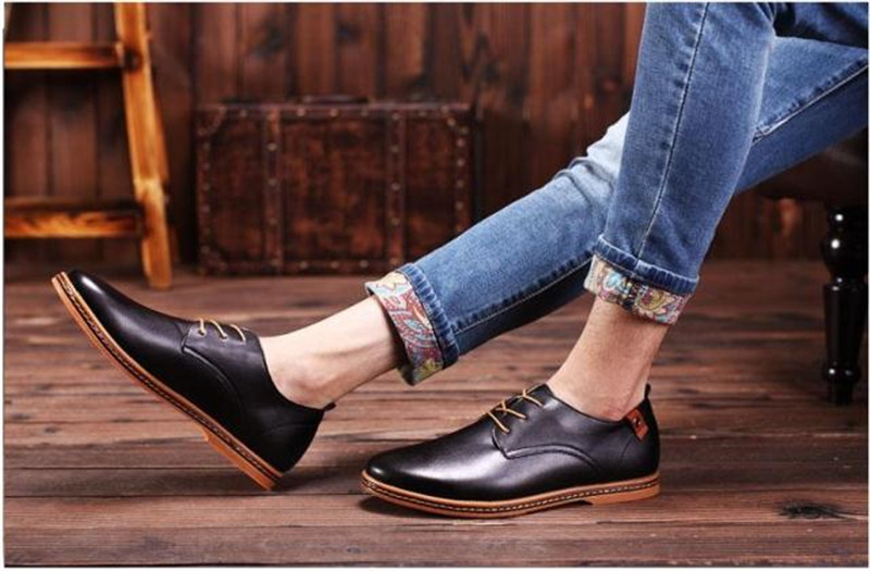 Big Size Split Leather Men Casual Shoes Fashion Top Quality Driving Moccasins Slip On Loafers Men Flat Shoes new