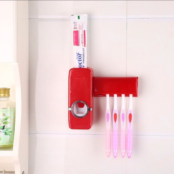 1Pc Automatic Toothpaste Dispenser Family Toothbrush Holder set Bathroom sets