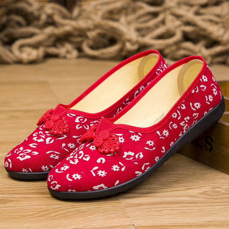 Women's Breathable Cloth Shoes Fashion stripe flat Casual shoes Female Comfortable non-slip single shoes Work shoes