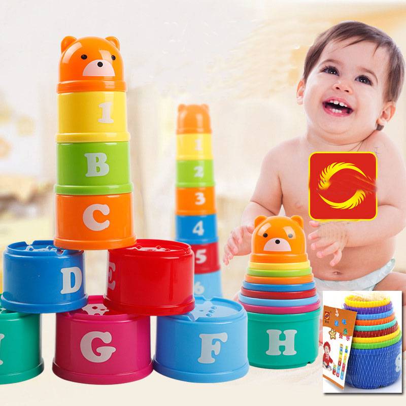 Early Childhood Education Puzzle Toys Jane Fun Fun Stacked Cups