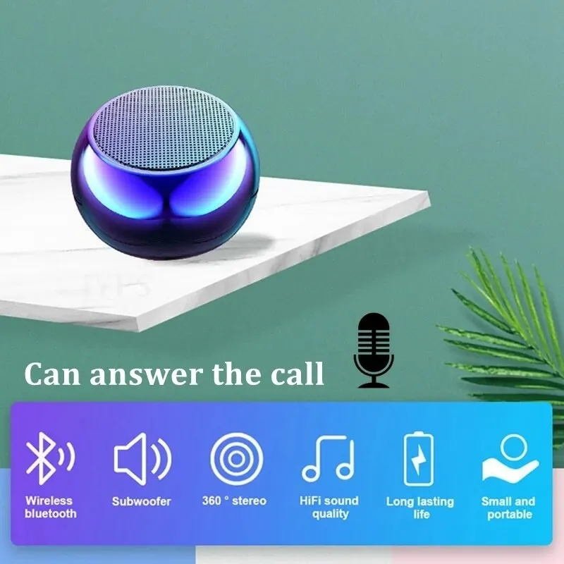 M3 Flash Wireless Bluetooth Speaker Portable Small Steel Gun Metal Heavy Subwoofer Outdoor Mini Bluetooth Small Speaker