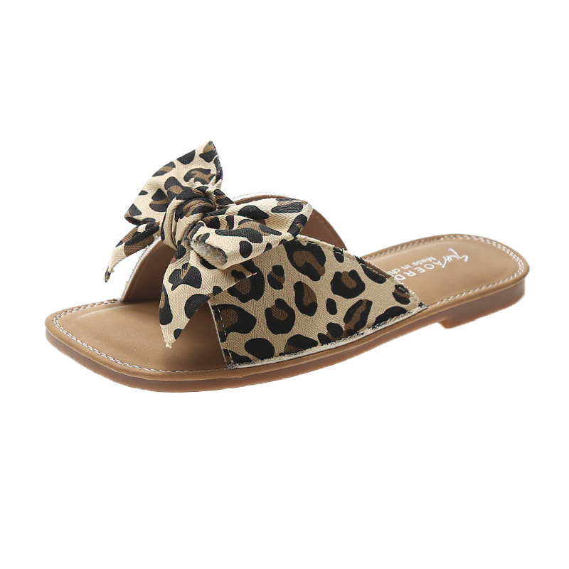 Japanese Bowknot Slippers Women's Outwear Women's Beach Shoes 2023 Summer New Fashion Soft Sole Slippers