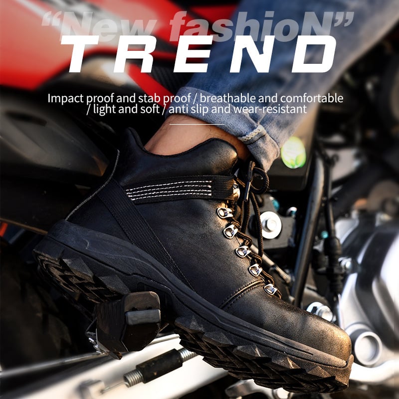 Men High-Top labor Boots Safety Work Shoes Steel Toe Cap Puncture-Proof Anti-smash Indestructible wear-resistant Protect Shoes