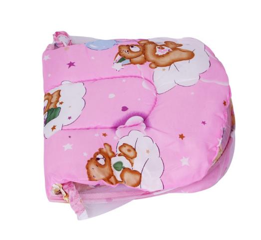 New Summer Baby Mosquito Insect Cradle Net With Portable Folding Canopy Cushion+Cute Pillow Mattress Infant Bedding Accessories