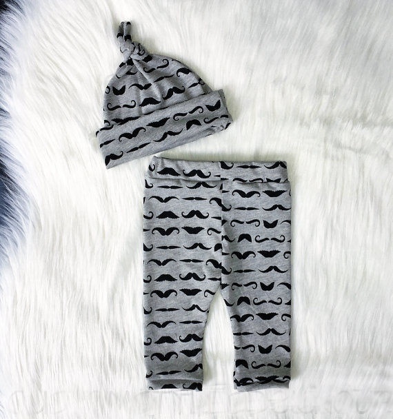 Newborn Infant Baby Boy Cotton Tops Romper+Pants Legging+Hat Outfits Clothes Set（long sleeves）