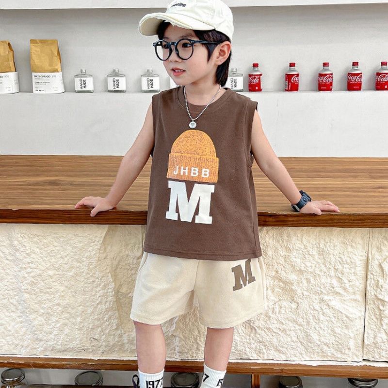 Children Sets Kids Clothes Boys Girls Vest Suit Summer Children's Clothing baby T-Shirts Shorts Tank Top Sleeveless