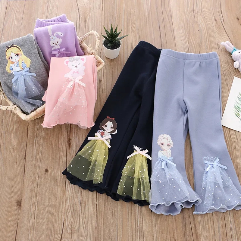 Girls' flared pants, new children's outerwear pants, versatile pants for small and medium-sized children, casual pants