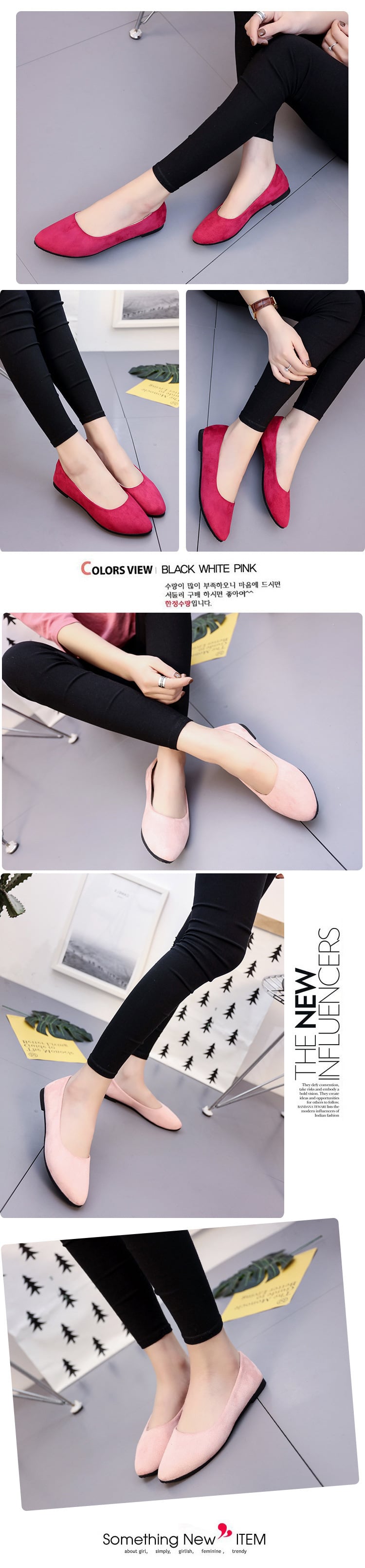 35-42 New women's shoes summer set foot lazy shoes flat casual shoes pointed work shoes
