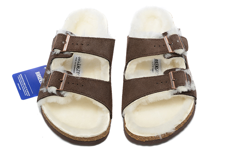Birkenstock wool one-piece plus fleece Birkenstock slippers two-button casual shoes