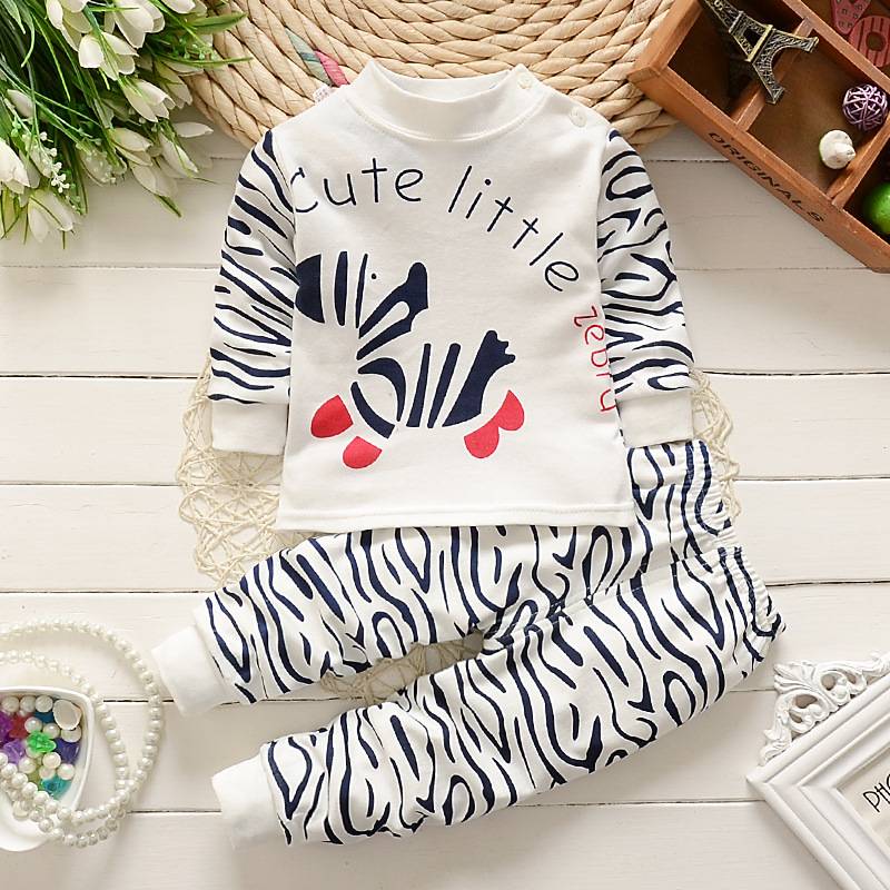 Newborn baby clothes set Winter Cartoon baby boy Clothes 2PCS Cotton baby girl clothes set soft underwear infant set