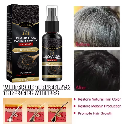 Gray White Hair Treatment Serum Cover White Hair To Black Natural Color Repair Spray Anti Loss Hair Restore Healthy Hair Care