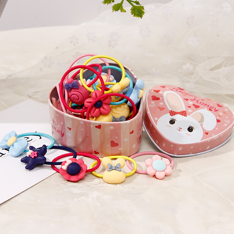 20pcs New Women Girls Colorful Basic Elastic Hair Rubber Bands Accessories for Kids Tie Hair Ring Rope Holder Headdress clips