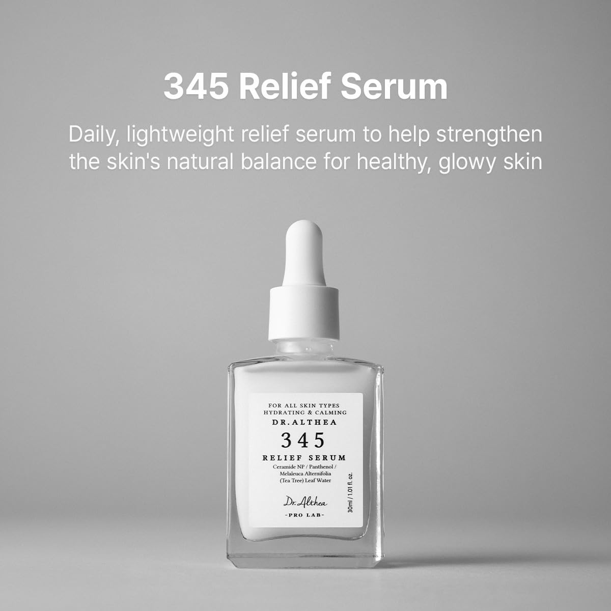 Dr.Althea 345 Relief Serum | Daily Hydrating Face Serum for Dry, Irritated Skin | Soothing Redness & Post-Acne Care, Non-comedogenic | Korean Vegan Sk