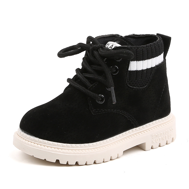 Fashion children boys Martin boots girls side zipper retro boots 21-30 Size