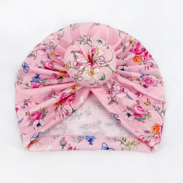 Baby Girl Hat Newborn Soft Cute Floral Cap for Toddler Infants Turban Hat random color
