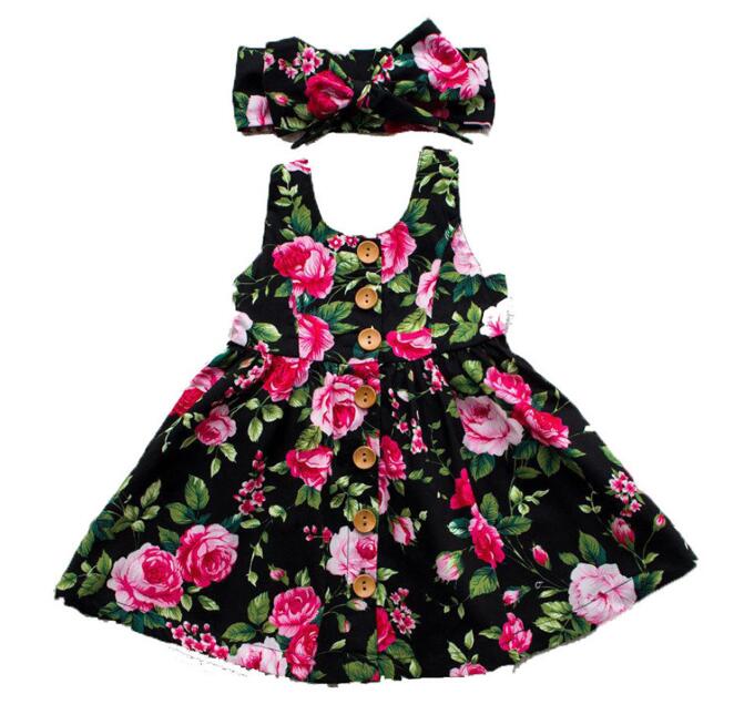 Girls floral skirt summer children's dress small and medium virgin baby child dress girl princess