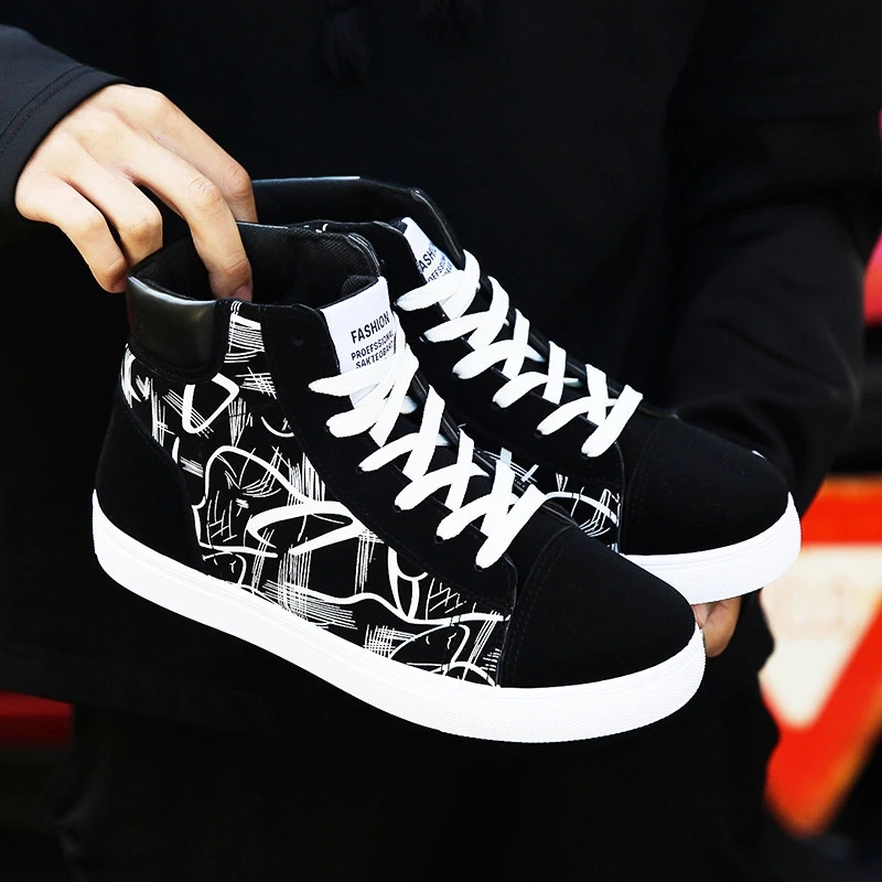 New Fashion Men Shoes New Men Casual Shoes High Top Sneakers Men Vulcanized Shoes Platform Sneakers Quality Mens