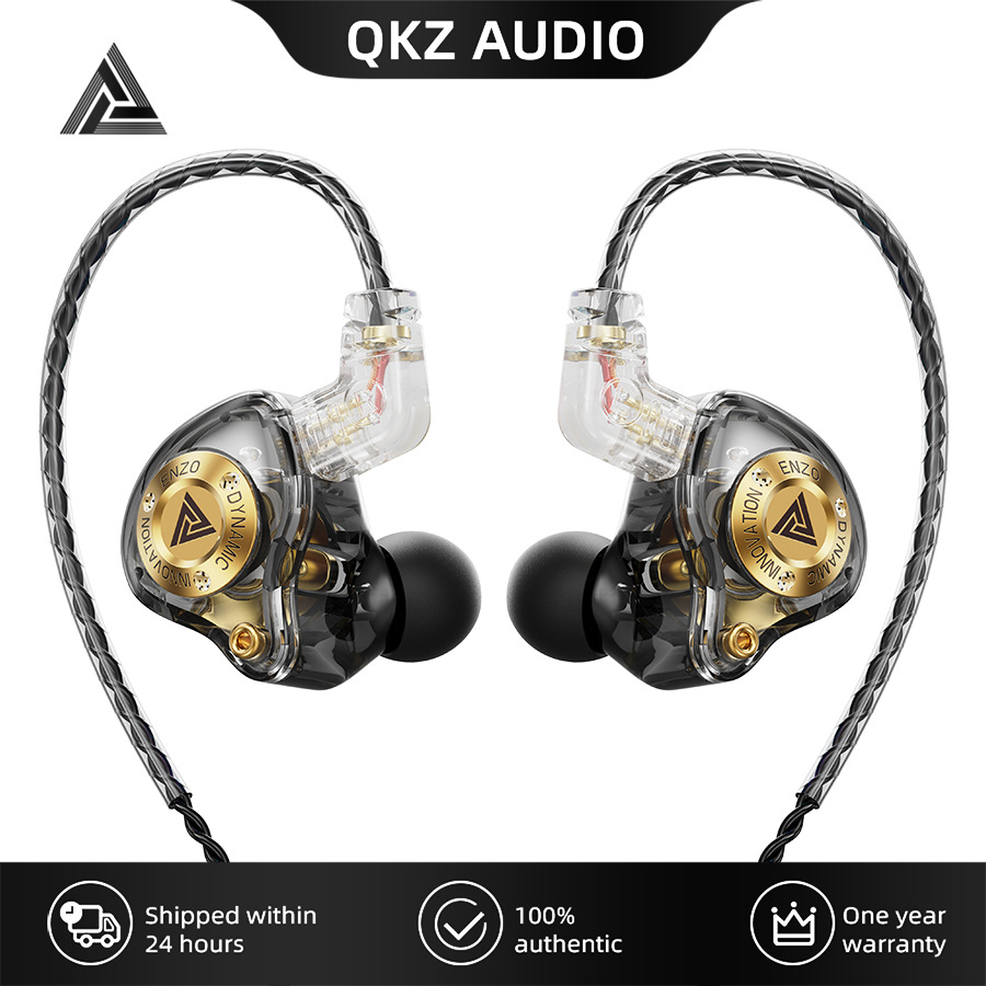 QKZ ENZO PRO In Ear Wired Headset Large Dynamic Drive Earphone With Microphone 3.5MM Gaming Earbuds DJ Music Headset