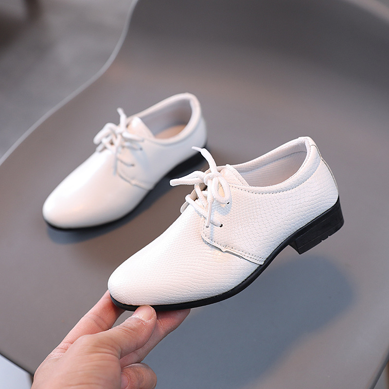 Leather Kids Wedding Shoes Boys Brand Kids Black Wedding Shoes Boys Formal Wedge Sneakers