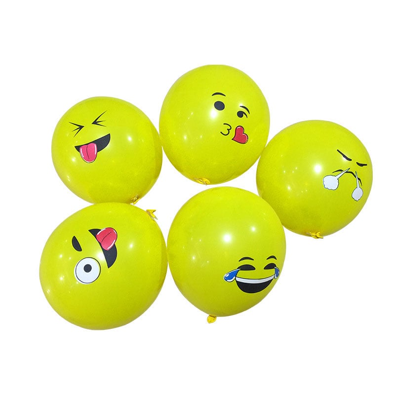 10 12" Emoji Latex Balloons hot Expression ballon Wedding Birthday party supplies smile latex globos WeChat Smile balls