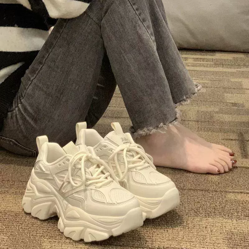 2026 Women's Casual Thick Bottom Net Surface Forest System Dad Shoes Spring Summer New Style Versatile Trendy Casual Shoes 35-40