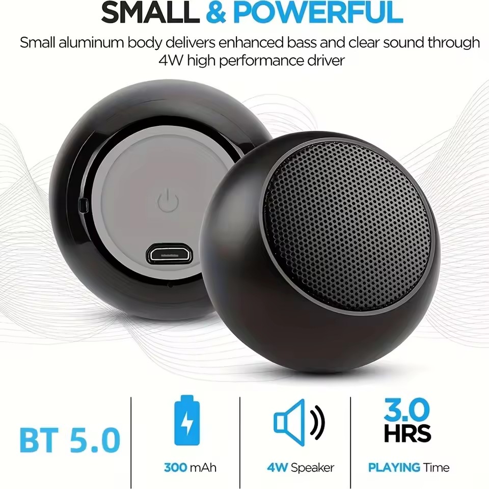 M3 Flash Wireless Bluetooth Speaker Portable Small Steel Gun Metal Heavy Subwoofer Outdoor Mini Bluetooth Small Speaker