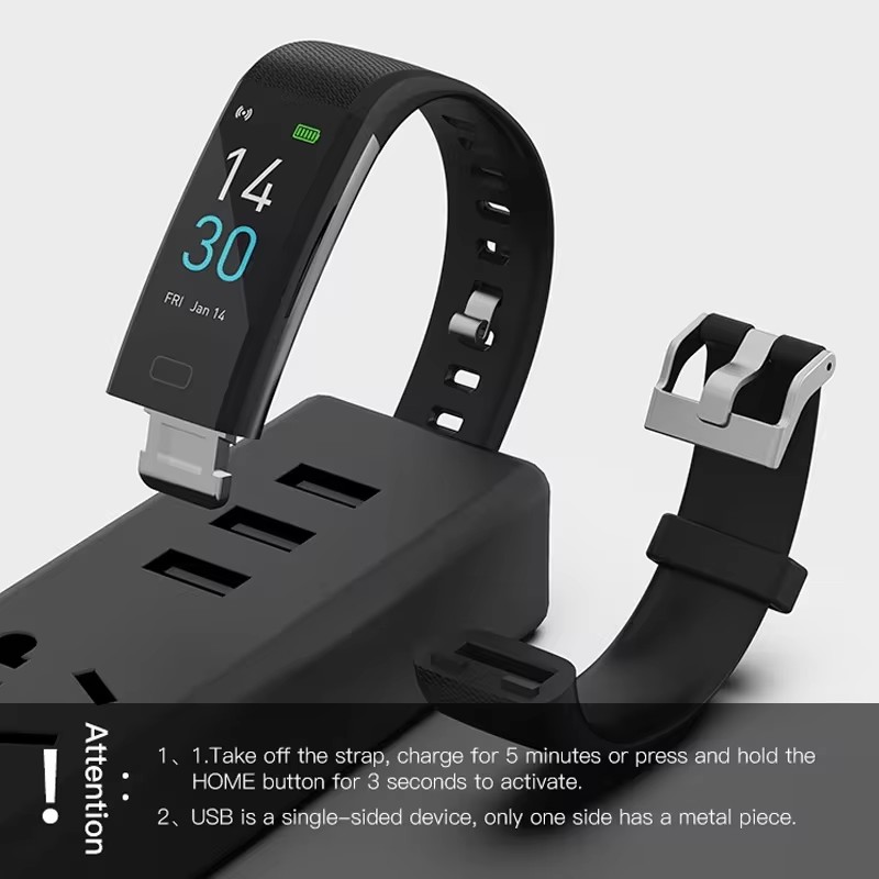 Men's Sports Wristbands Women Bracelet Temperature Measurement Blood Pressure Fitness Heart Rate Pedometer Smart Bracelet Watch