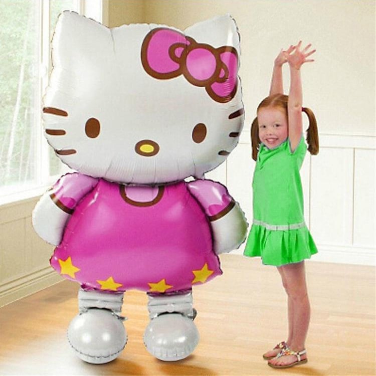 1pc Jumbo Hello Kitty Foil Balloon (114×70cm) – Ultra-Large Shimmering Design with Mirror-Gloss Finish & Advanced Shape Memory T