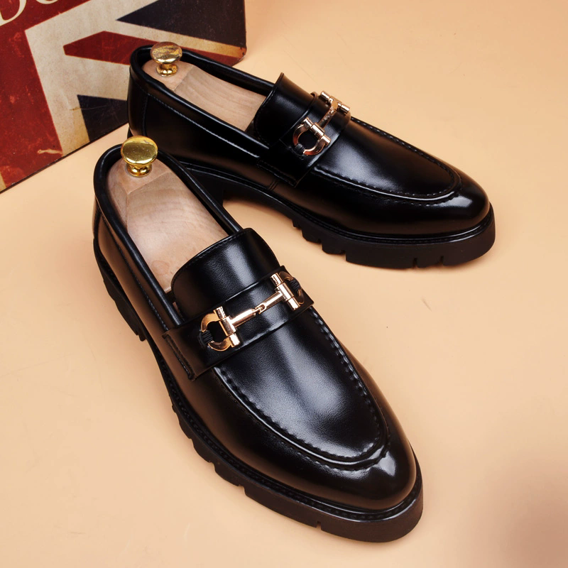 Men's Business Casual Shoes Spring Korean Edition Pointed Leather Shoes
