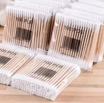 200/2000pcs Double Head Wood Cotton Swab Nose Ears Cleaning Women Makeup Tools Lipstik Cotton Buds Tip Sticks Bastoncillos Oidos