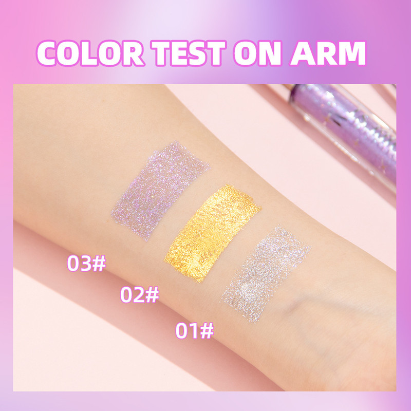 1PC QIBEST Colored Mascara Quick Dry Longlasting Waterproof Sweatproof Curling Shiny Sequins Eyelash Sexy Mascara Shimmer Makeup