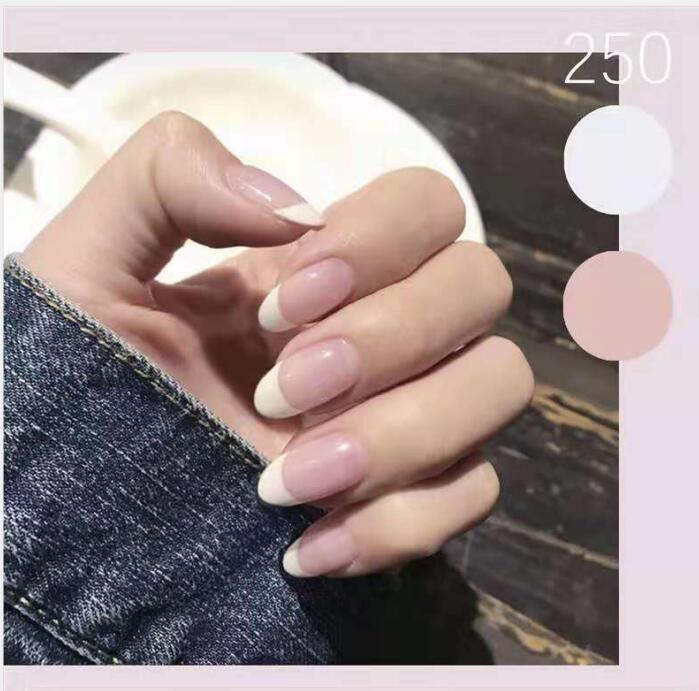 24pcs/box Nails Art Fake Nail Tips Press on Tipsy Coffin Stick Designs Clear Display Set Full Cover Artificial Short kiss squar