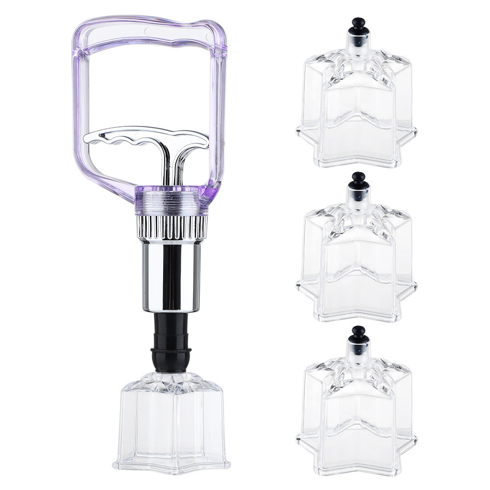 Cardioid type vacuum cupping kit pull out a vacuum apparatus therapy relax massagers curve suction pumps