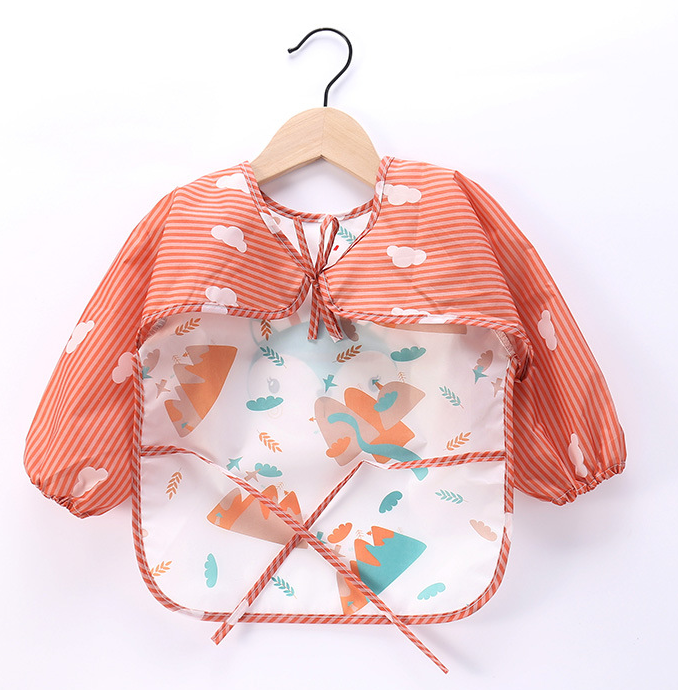 Children's smoothie connected to rice bag infant waterproof smoothie baby reverse dressing boys and girls Bib Bib eating