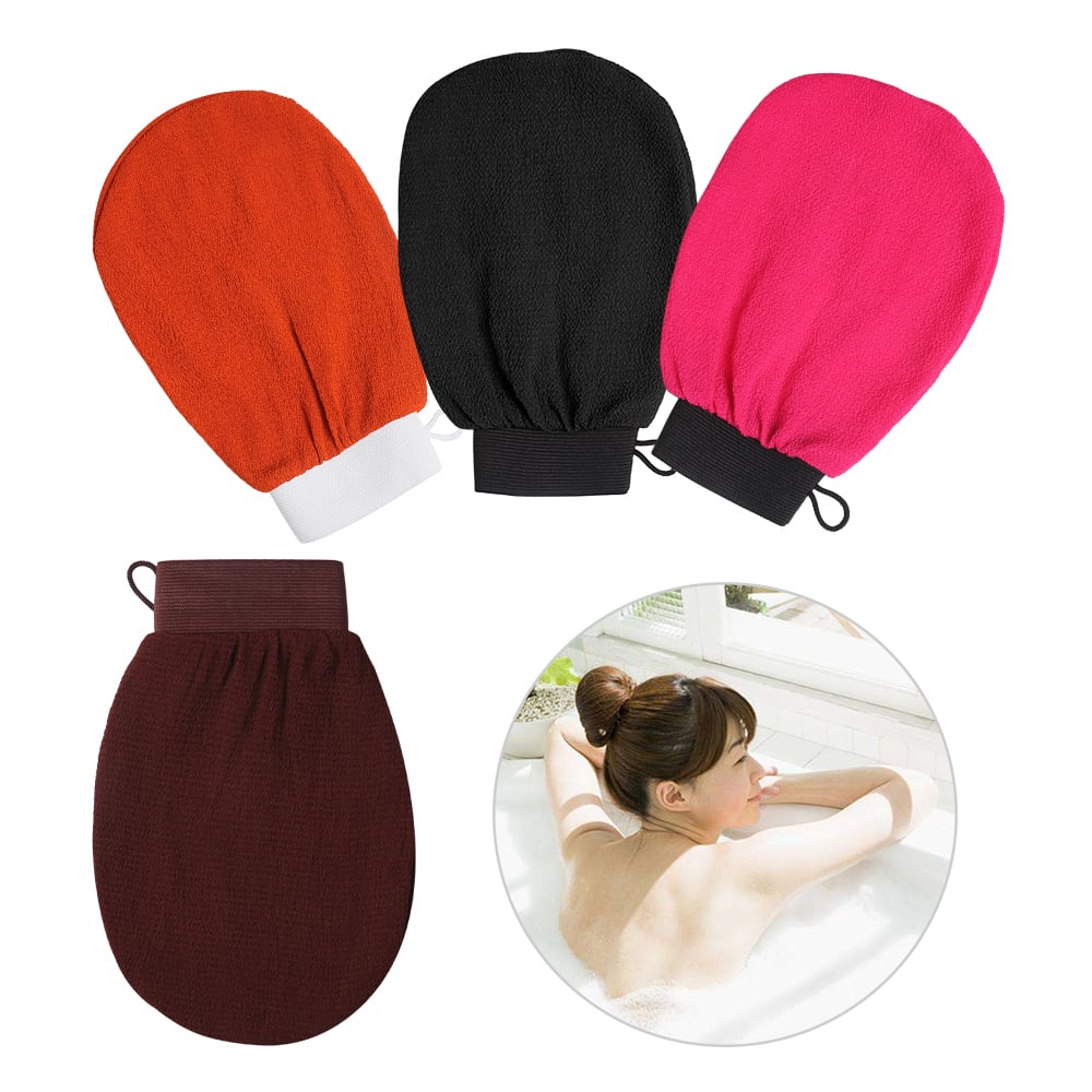 Shower Bath Scrub Glove Exfoliating Body Scrub Facial Tan Massage Mitt Removal Kessa Exfoliate Peeling Glove Towel