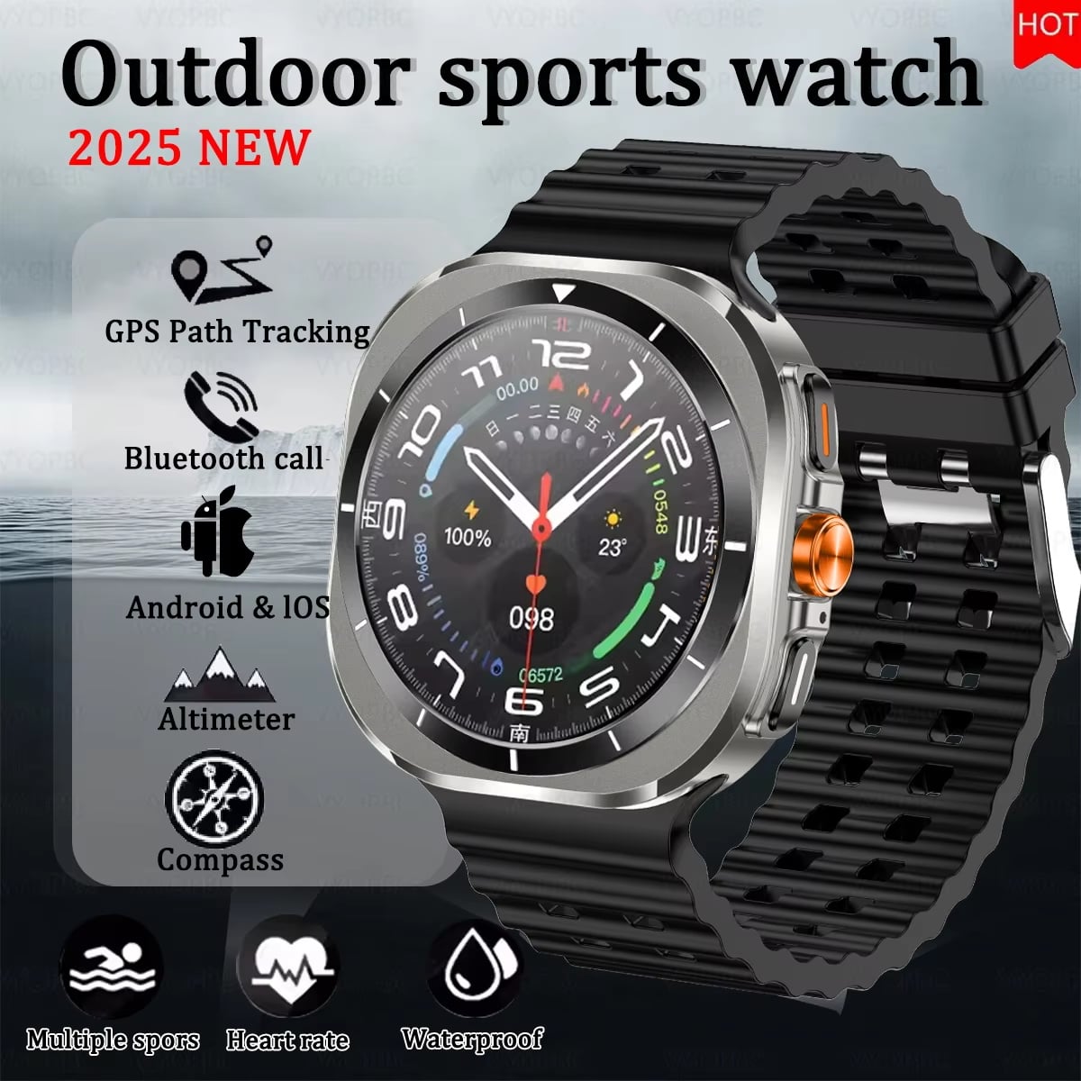 Z7 Ultra IP68 Waterproof Big Battery Smartwatch BT Call Compass Tracker Relojes Inteligentes Sport Smart Watch
