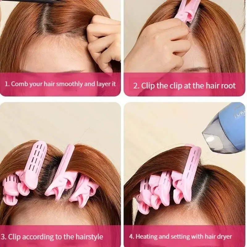2PCS Hair Root Fluff Clip Top Bobby Pin Curls Fixed Bangs Styling Lazy Fluffy Styling Pad Hairless Hairpin Set