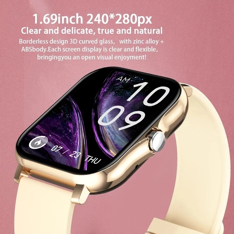 For Apple 1.69Inch Full Touch Screen Sport Fitness Smartwatch Women Gift Watch Health Monitor Bluetooth Call Smart Watch Women