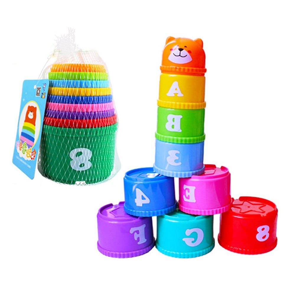 9Pcs\u002Fset Kids Educational Toy Letters Folding Cup