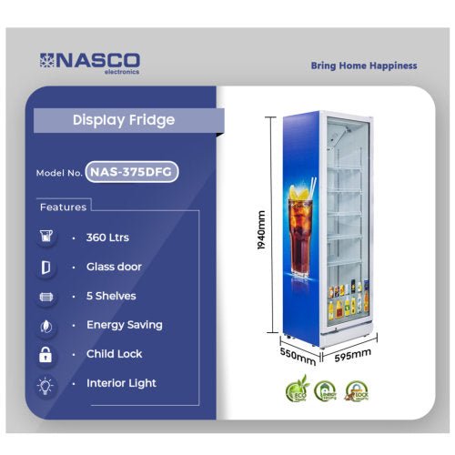 Nasco 360Ltrs Display Refrigerator