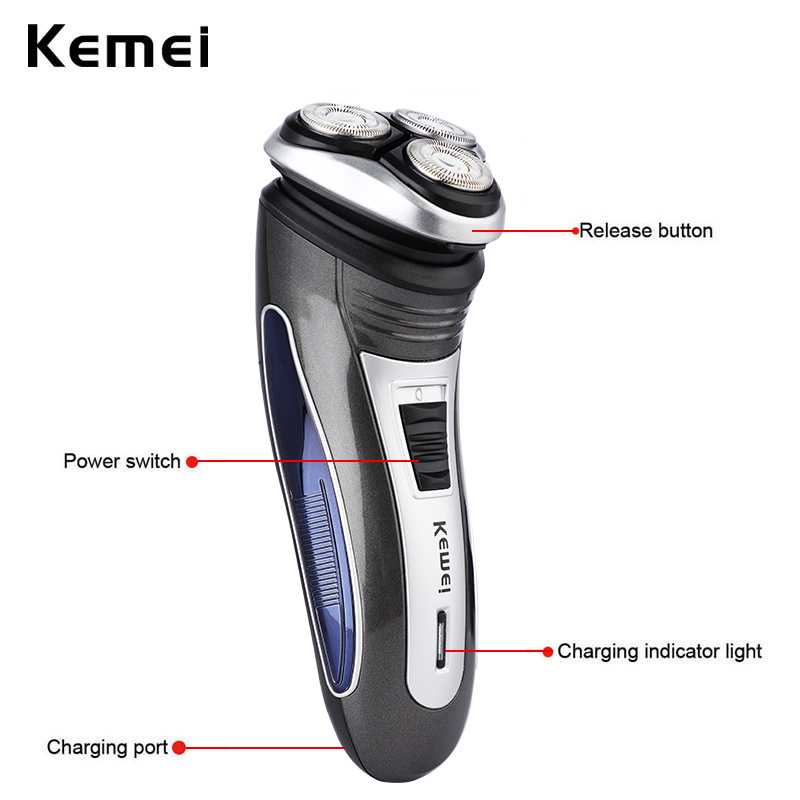 Kemei Men Electric Shaver Rechargeable Razor Beard Shaving Machine Trimmer Hair Cutter