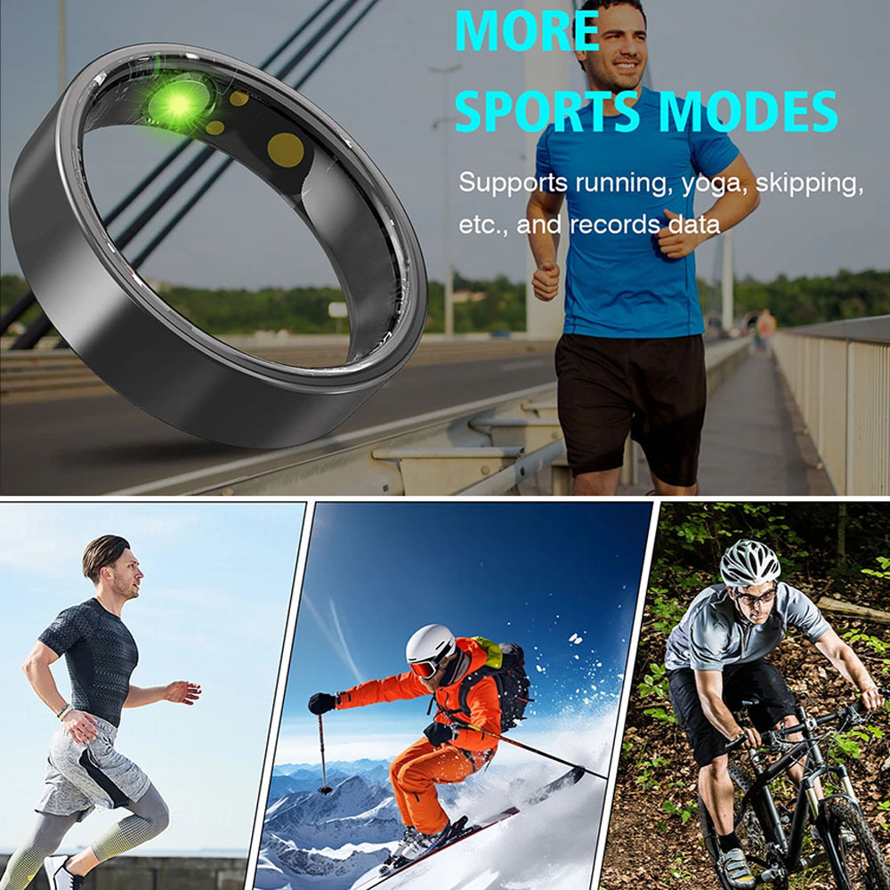 New Smart Ring Heart Rate Blood Pressure Sleep Monitoring Motion Tracking IP68 Waterproof Men Women Smart Ring Holiday Gift