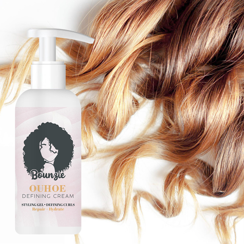 Bounzie Curl Boost Defining Cream Perfect Curls Hair Booster Cream Instant Effect Drying Frizz Control Hair Style Setting Cream