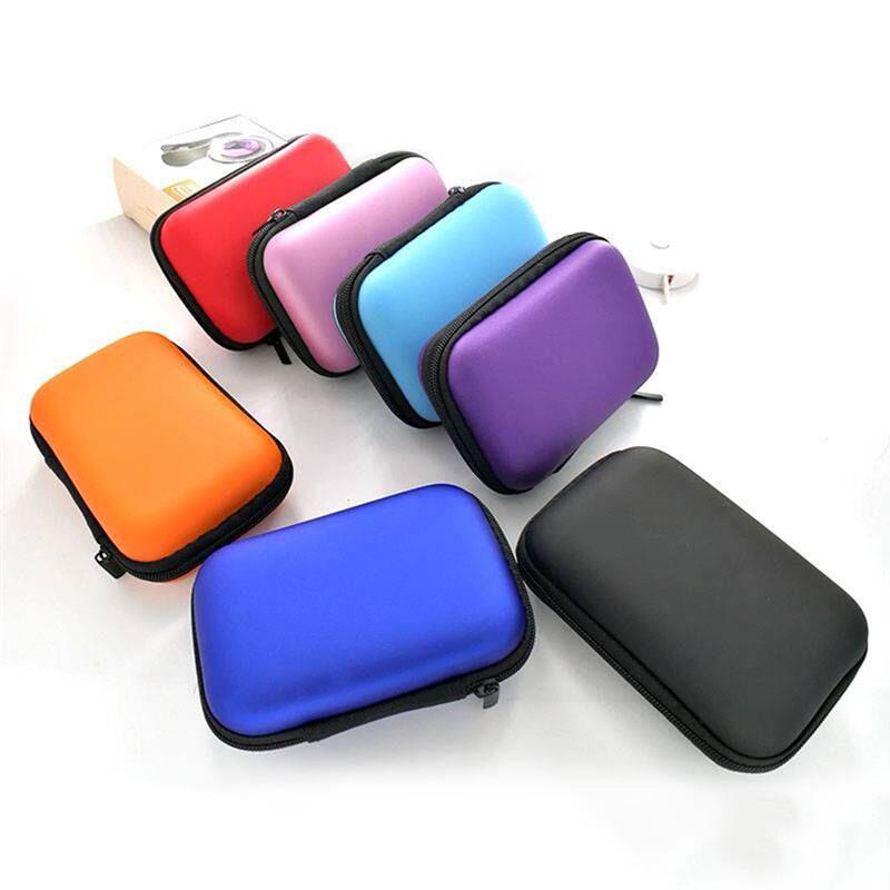 Discounted products Colorful Earphone Cable Mini Box Portable Headphone Charger Zipper Bag Carrying Pouch color sent randomly