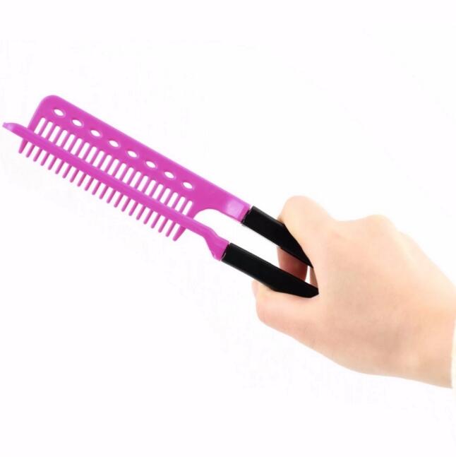 DIY Salon Folding Hairdressing Styling Hair Straightening V Type Comb Clip Design Fashion Salon Hairbrush Tools Hair Care
