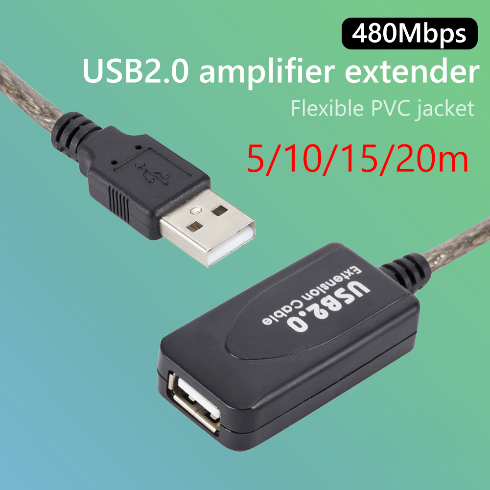 5m USB 2.0 Extension Cable Male to Female Active Repeater Wireless Network Card Extender Cable Cord USB Adapter