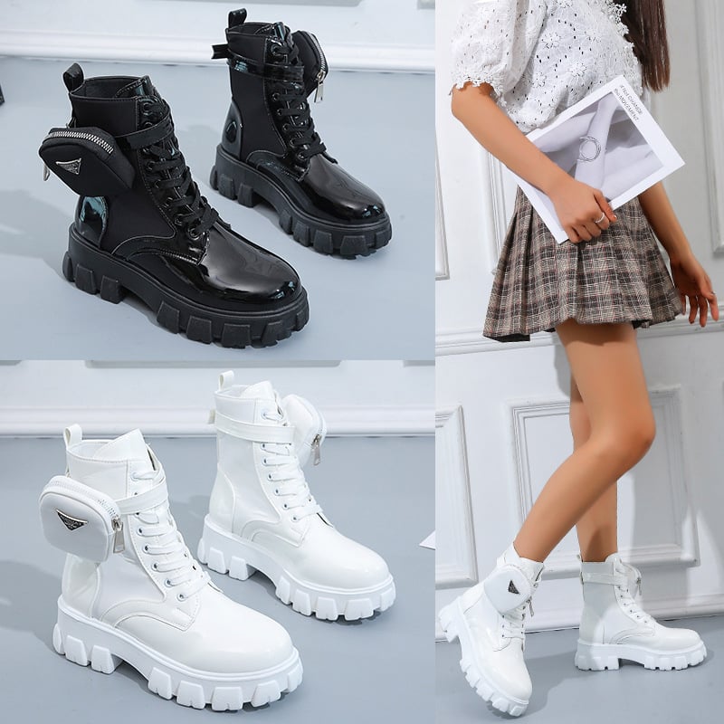 Large Martin Boots Women's 2023 Autumn/Winter Europe and America Pocket Short Boots Thick Sole Women's Boots