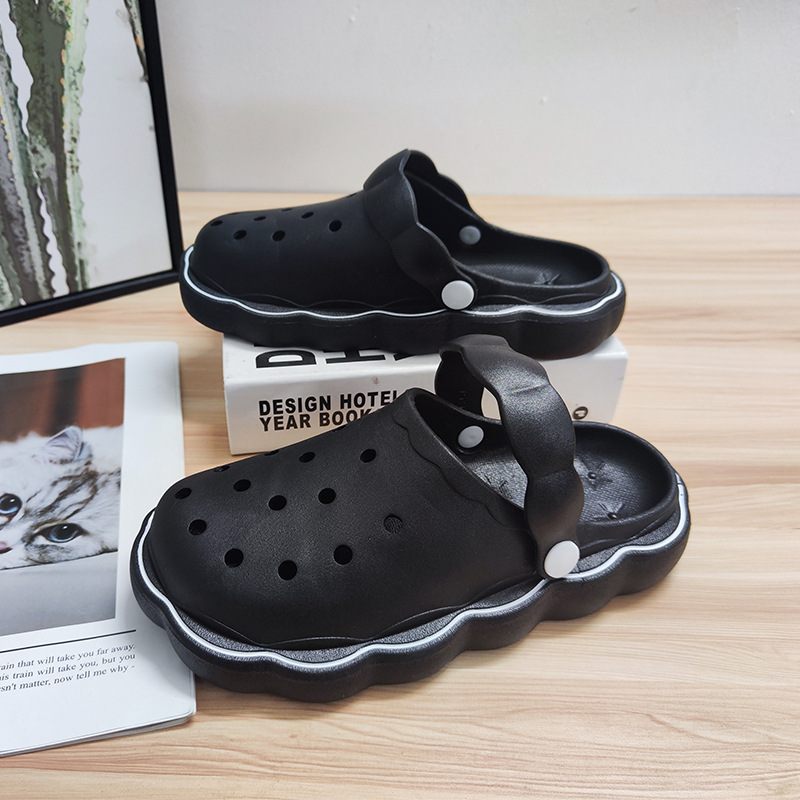 Female Outerwear Cute Girl Heart Sandals Student New Thick Sole Baotou Nurse Half Slippers
