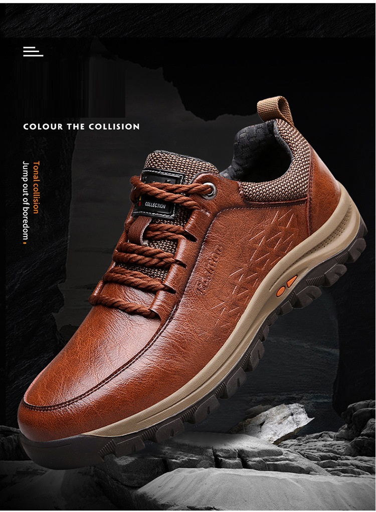 New Fashion Men Leather Shoes Work Business Casual Sneakers