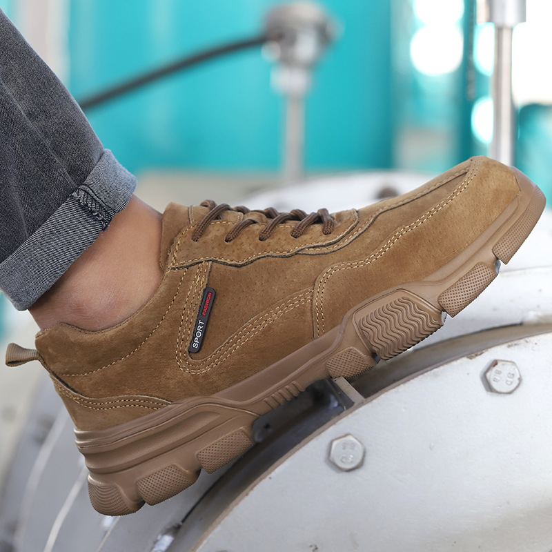 Work Safety Shoes Lightweight Steel Toe Skidding Men Work Shoes Anti-puncture Destroyable Women Sneakers Men